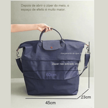 Carregar imagem no visualizador da galeria, NOVA Maxi Bolsa Origami EXPANSÍVEL para Viagem COM LOGO e Alça Transversal (TAMANHO XXG) - Lançamento 2025