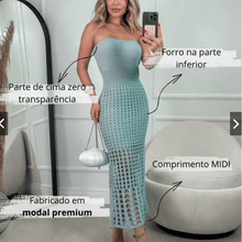 Carregar imagem no visualizador da galeria, Vestido Grazi Tricô Modal - Lançamento Verão 2025