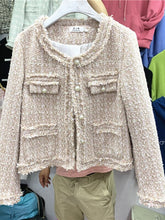 Carregar imagem no visualizador da galeria, Jaqueta Feminina Tweed Estilo Francês - Modelo Dominique