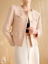 Carregar imagem no visualizador da galeria, Jaqueta Feminina Tweed Estilo Francês - Modelo Sophie
