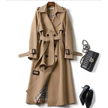 Carregar imagem no visualizador da galeria, Casaco Feminino Trench Coat - Forro Xadrez