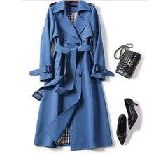 Carregar imagem no visualizador da galeria, Casaco Feminino Trench Coat - Forro Xadrez