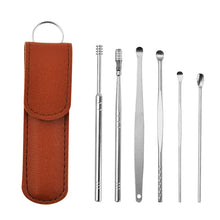 Carregar imagem no visualizador da galeria, Kit 6PCS Removedor cera de ouvido aço inox