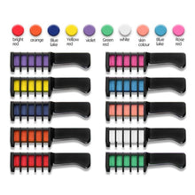 Carregar imagem no visualizador da galeria, Pentes divertidos para coloração temporária dos cabelos (Kit com 10 cores)