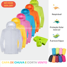 Carregar imagem no visualizador da galeria, Capa de Chuva e Corta vento (Unissex) - Ultra Light