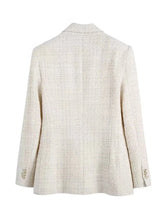 Carregar imagem no visualizador da galeria, Blazer Feminino Tweed Off White - Zara Style
