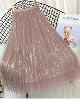 Carregar imagem no visualizador da galeria, Saia elegante Tutu em Tule Brilho - Modelo Oscar
