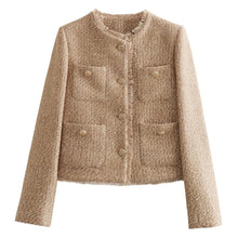 Carregar imagem no visualizador da galeria, Jaqueta Feminina Tweed Cropped - Zara Style

