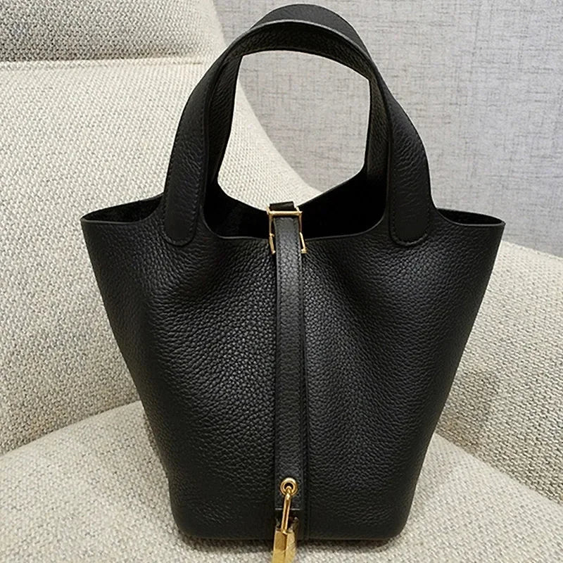 Bolsa Bucket - Inspiração Picotin em Couro