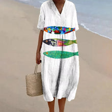 Carregar imagem no visualizador da galeria, Vestido Boho - Modelo Sardines Art Lisboa
