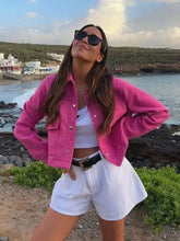 Carregar imagem no visualizador da galeria, Jaqueta Feminina Aviator com Punho Cropped - Zara Style

