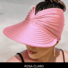 Carregar imagem no visualizador da galeria, Viseira Feminina Dupla Face Proteção UV 50+ - Promoção Relâmpago HOJE - PRONTA ENTREGA
