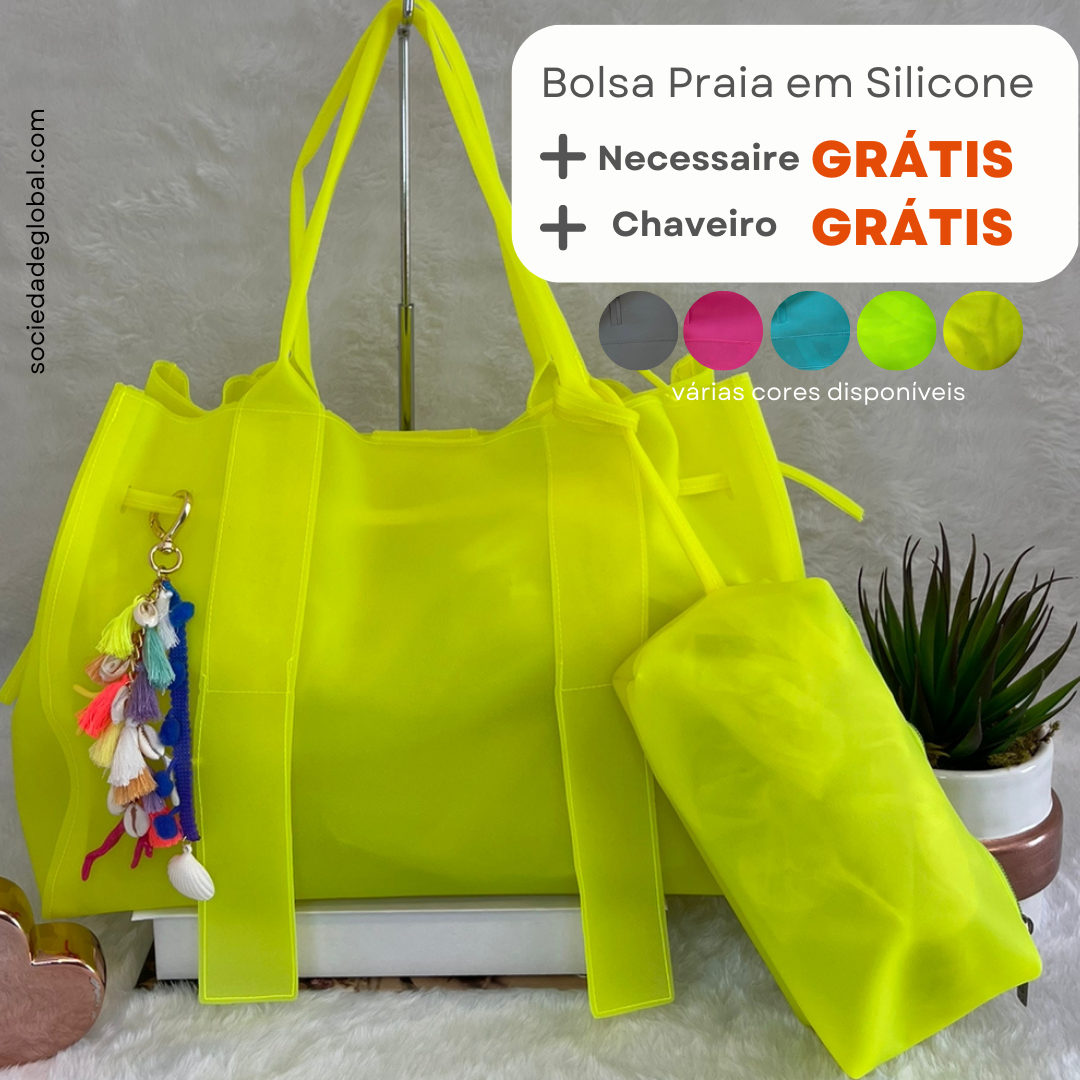 BOLSA de PRAIA de Silicone - COMPRANDO HOJE GANHE NECESSAIRE E CHAVEIR –  Sociedade Global