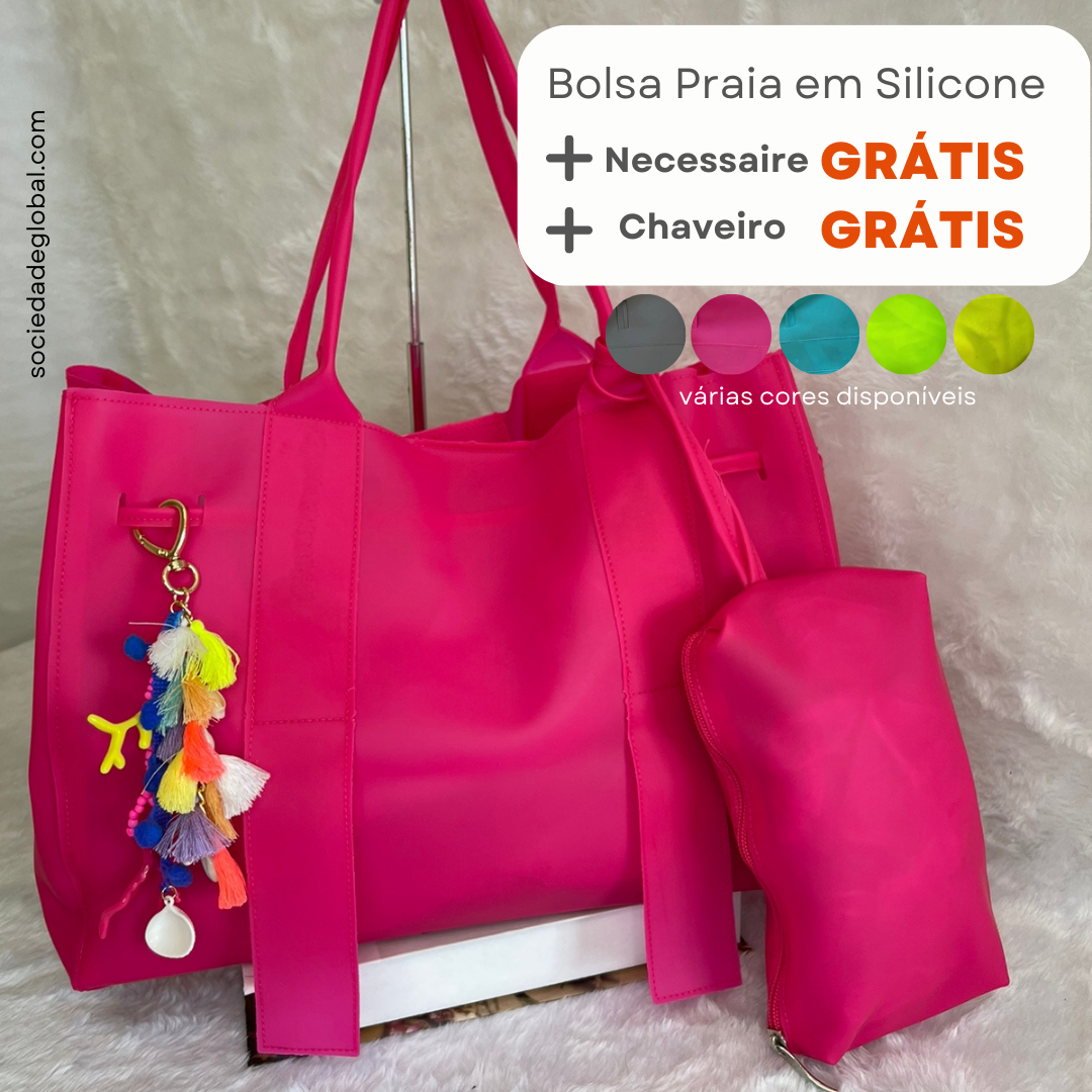 BOLSA de PRAIA de Silicone - COMPRANDO HOJE GANHE NECESSAIRE E CHAVEIR –  Sociedade Global