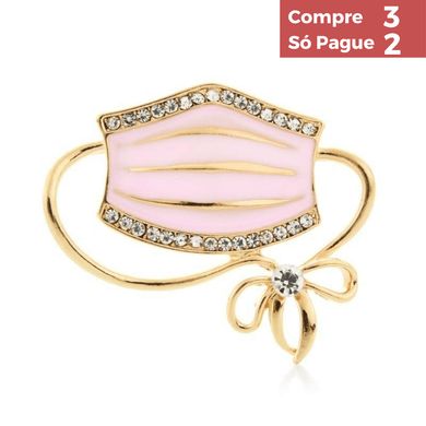 Broche esmaltado de Máscara - Sociedade Global