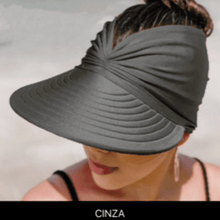 Carregar imagem no visualizador da galeria, Viseira Feminina Dupla Face Proteção UV 50+ - Promoção Relâmpago HOJE - PRONTA ENTREGA
